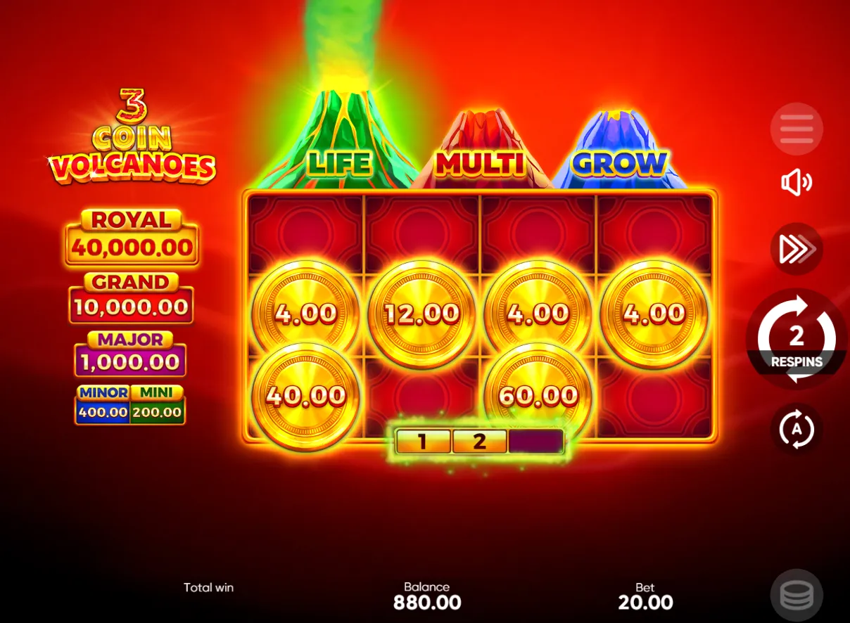 3 Coin Volcano Slot