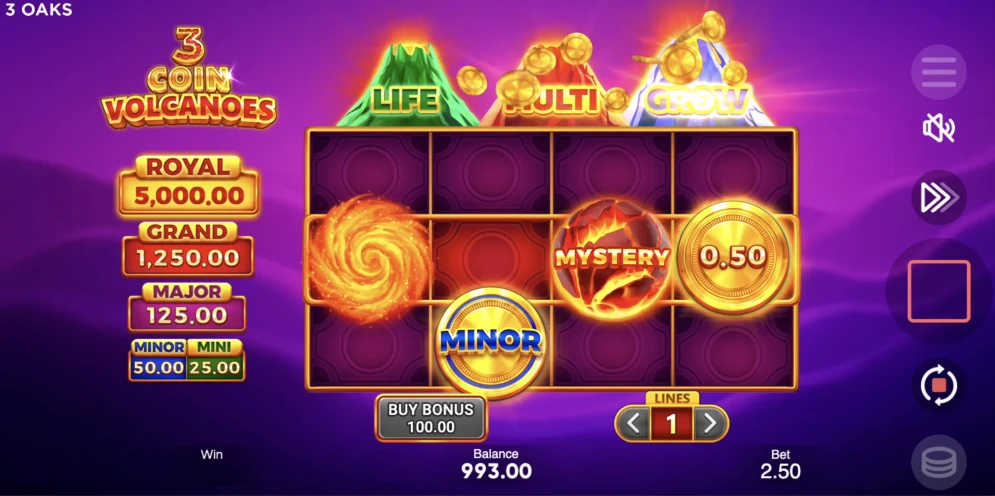 3 Coin Volcano Slot