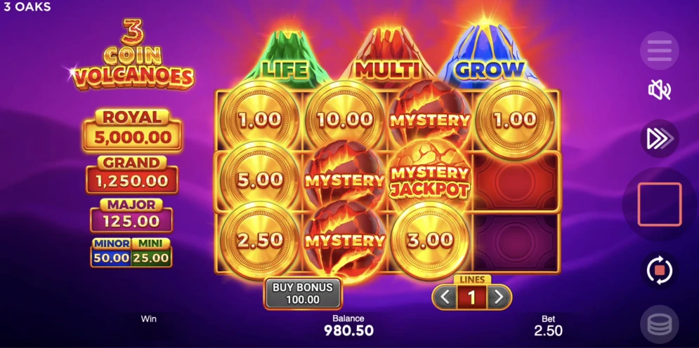 3 Coin Volcano Slot