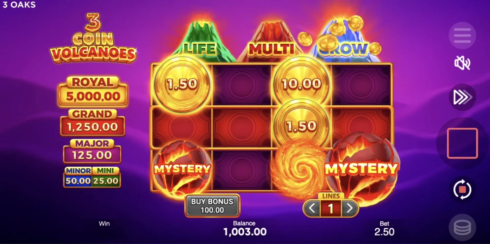 3 Coin Volcano Slot